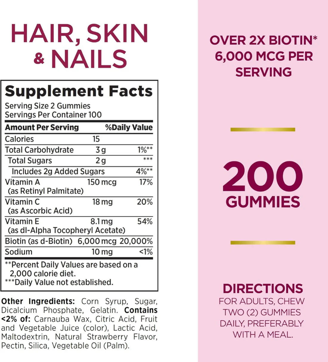 Nature's Bounty Vitamina  para Cabello, piel y uñas