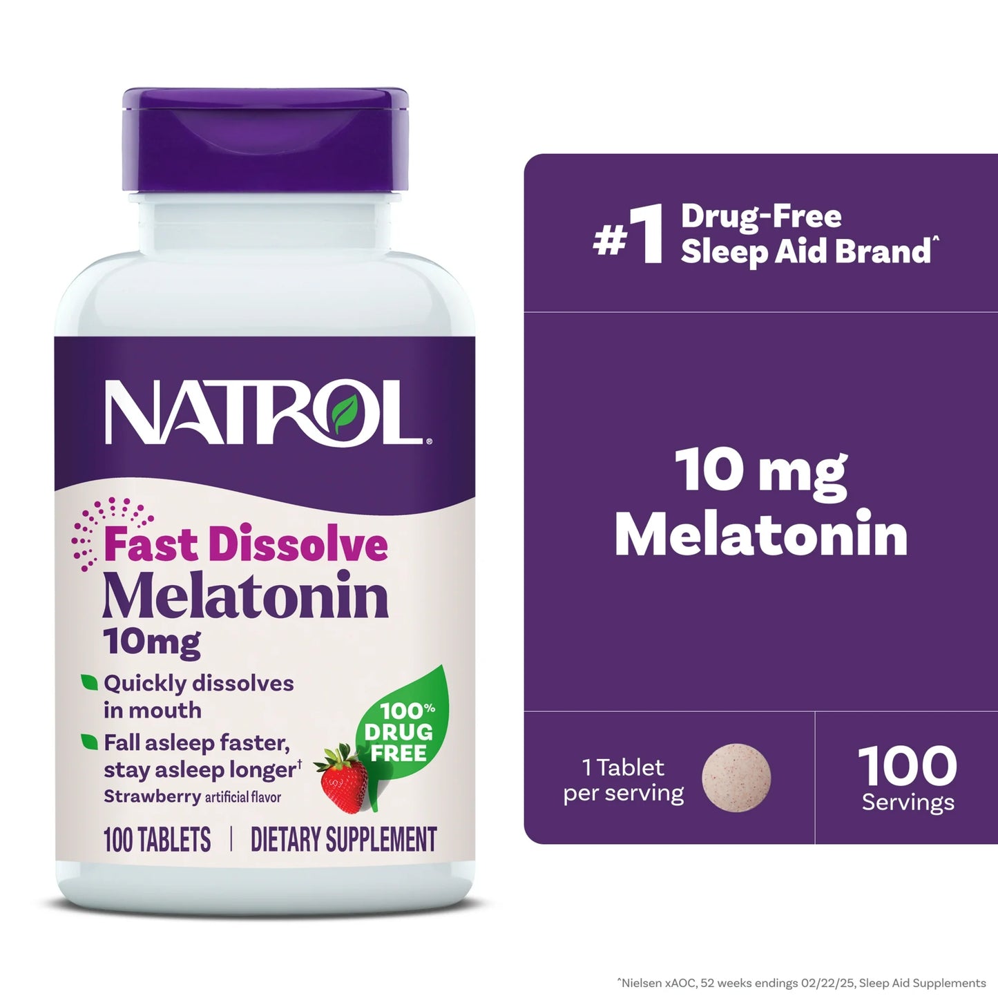 Comprimidos de melatonina de rápida disolución, 10 mg