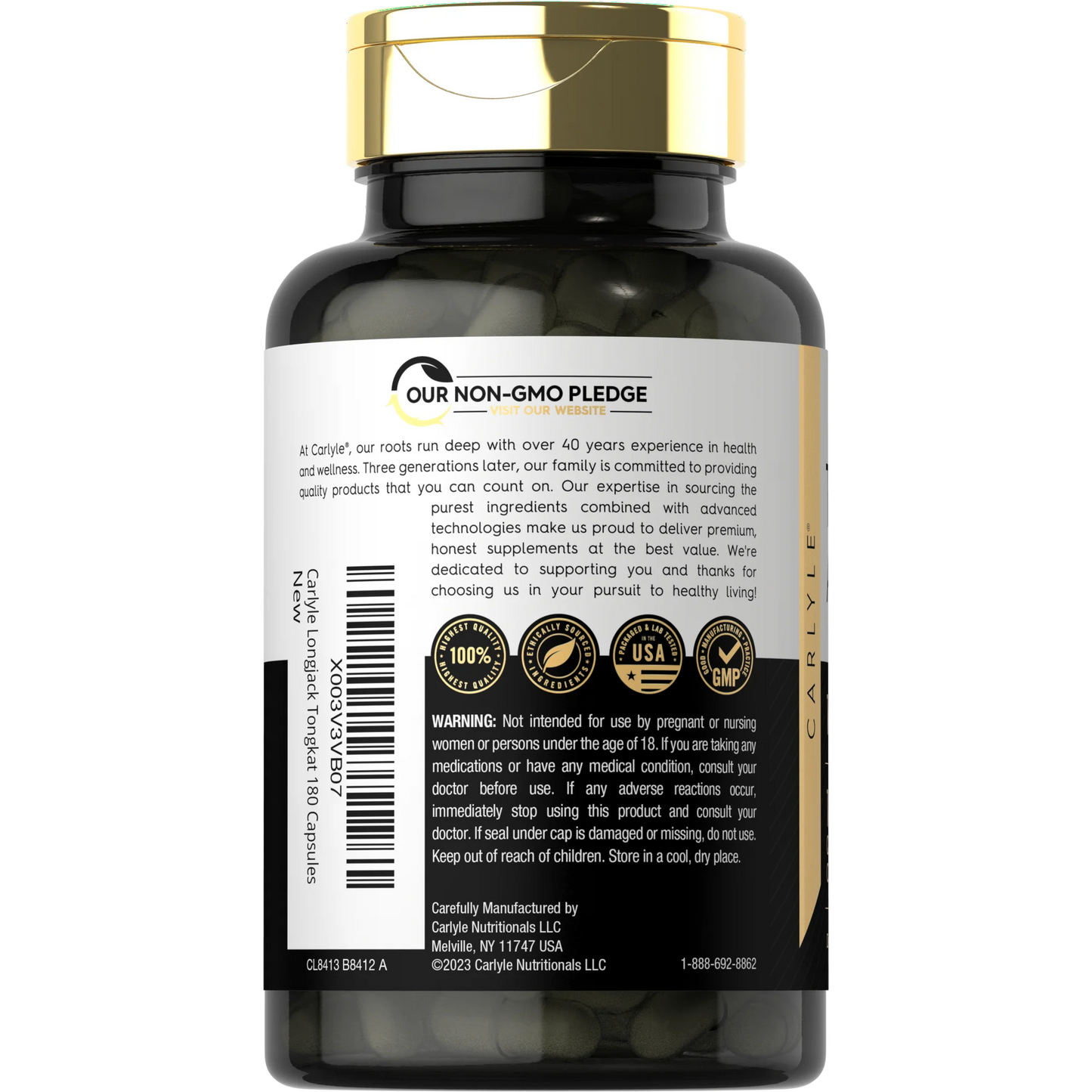 Tongkat Ali 1600 mg 180 cápsulas