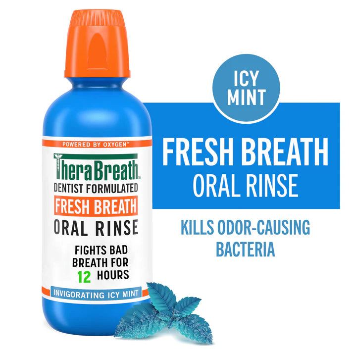Enjuague bucal TheraBreath Menta Limpia