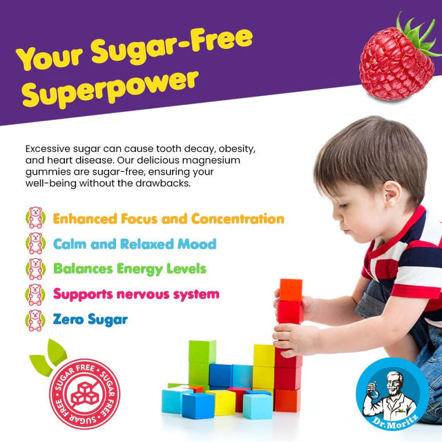 Gomitas de magnesio para niños sin azúcar