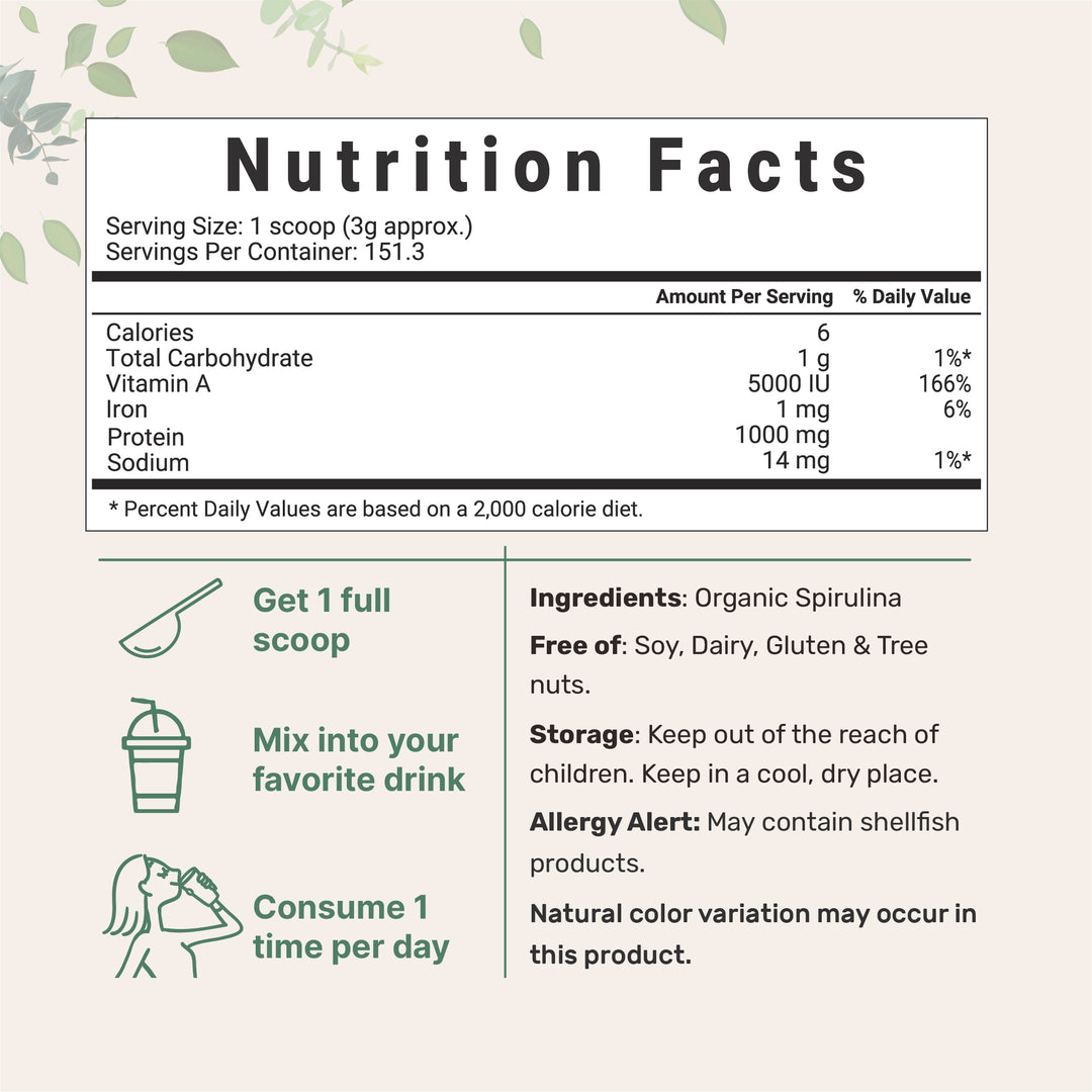 espirulina orgánica microingredients