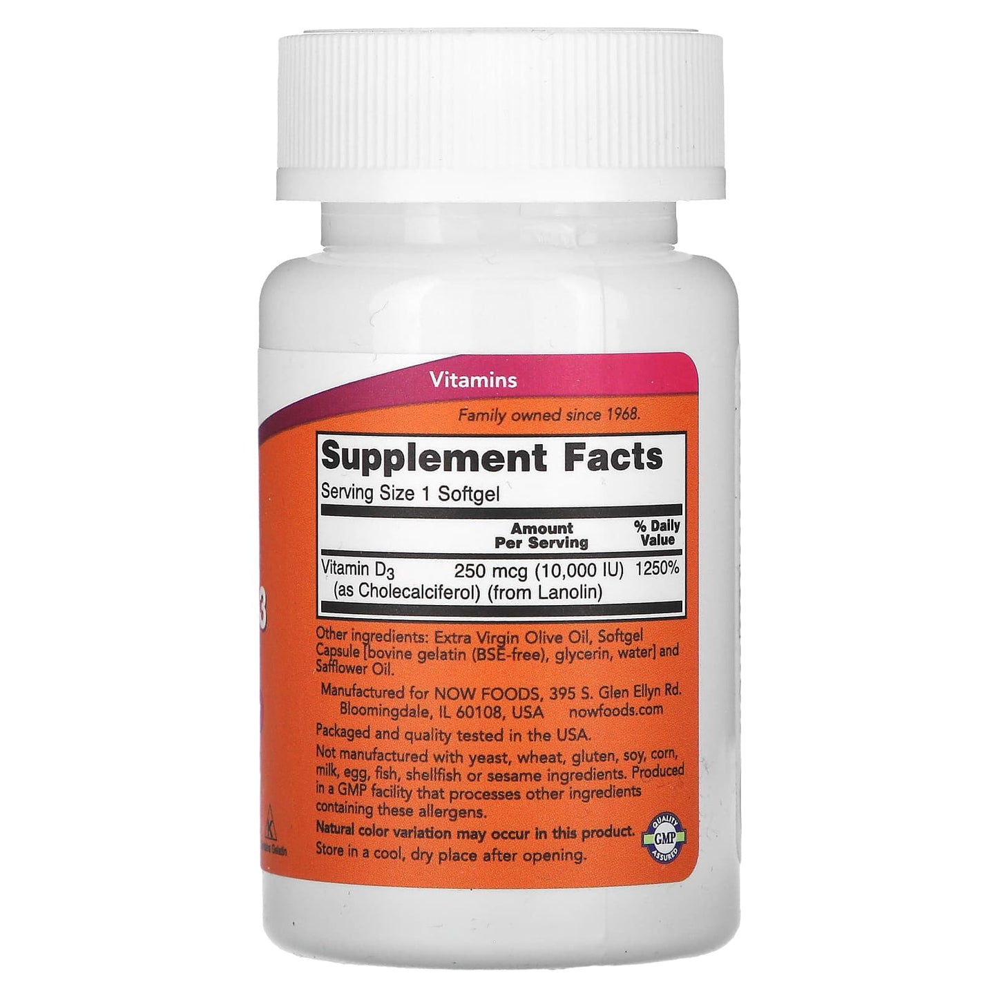 Vitamina D-3, Alta Potencia 10.000 UI