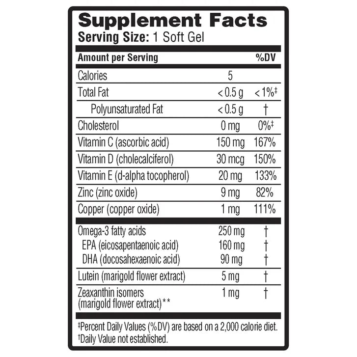 Ocuvite - Suplemento de vitaminas y minerales para los ojos