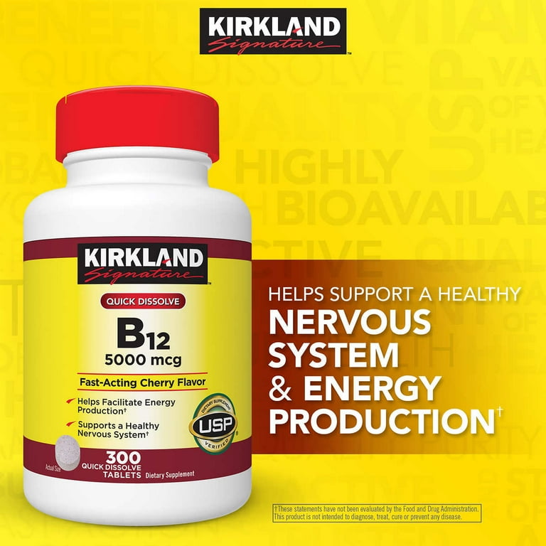 Kirkland B12 5000mcg disolución rápida