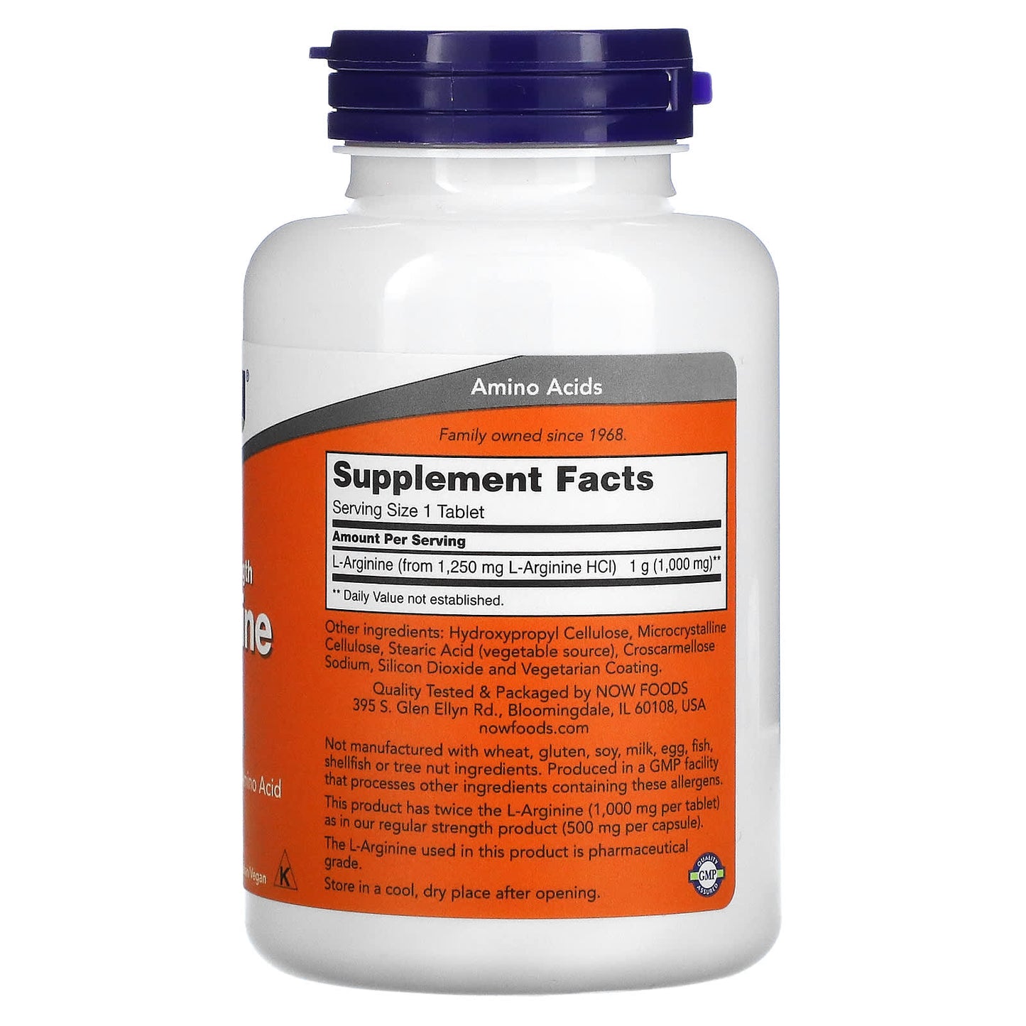 L-arginina 1000 mg, 120 comprimidos