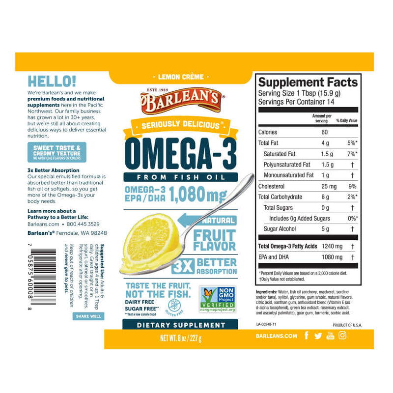 Omega 3 emulsión barlean's