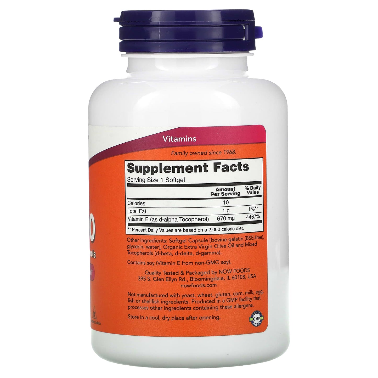 E-1000 con Tocoferoles Mixtos, 670 mg