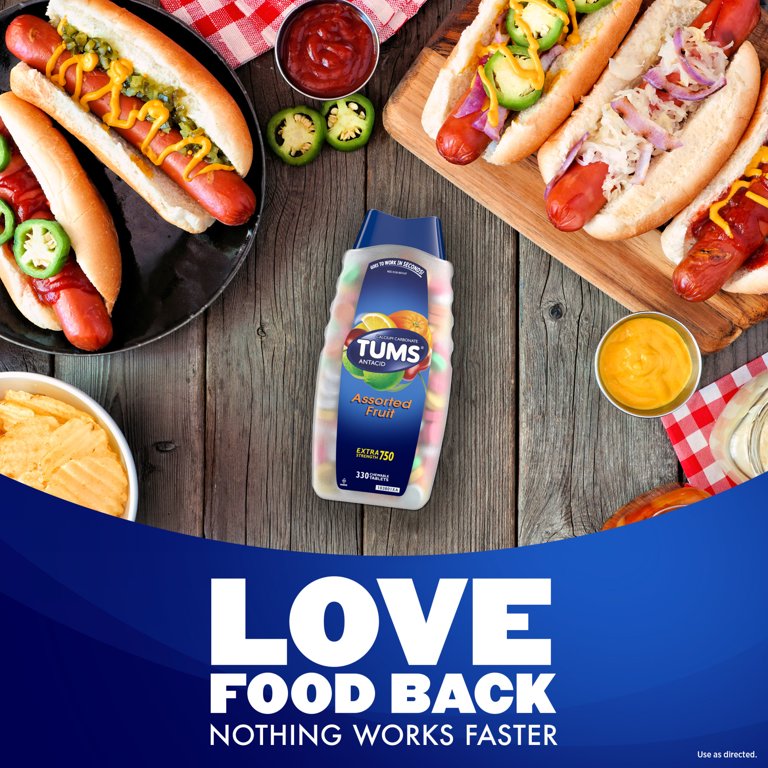 Tums Tabletas Antiácidas Masticables Extra Fuertes para Aliviar la Acidez Estomacal