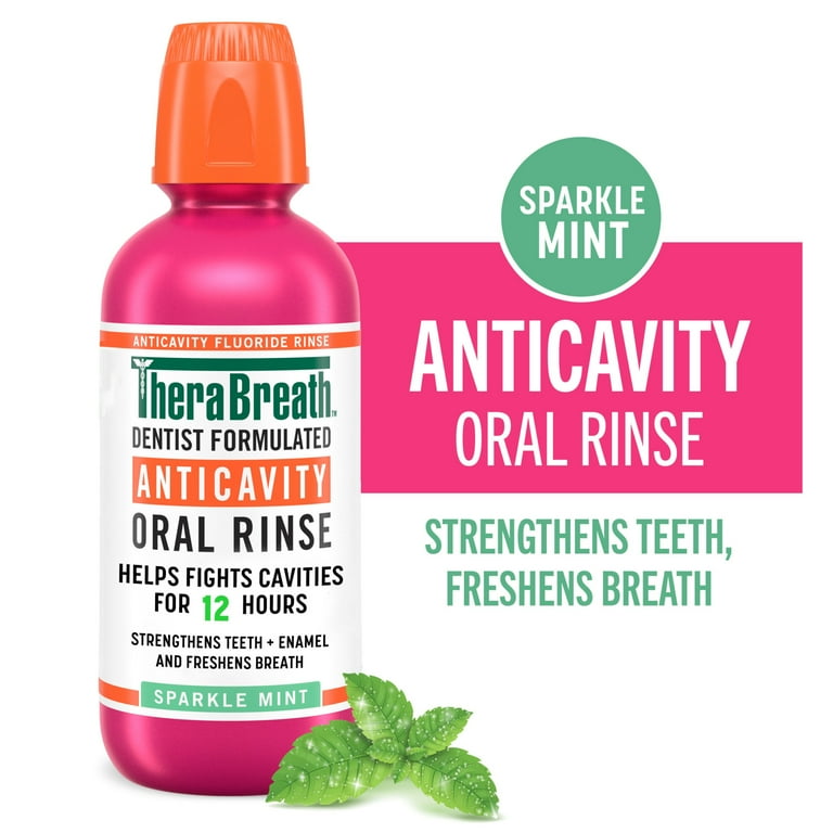 Enjuague bucal TheraBreath Menta Limpia