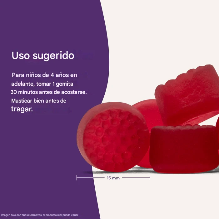 GOMITAS DE MELATONINA PARA NIÑOS, 1 MG