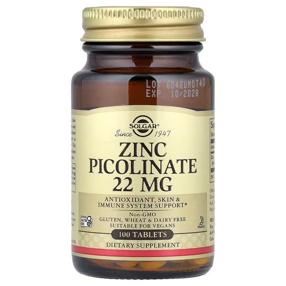 Picolinato de Zinc 22 mg SOLGAR