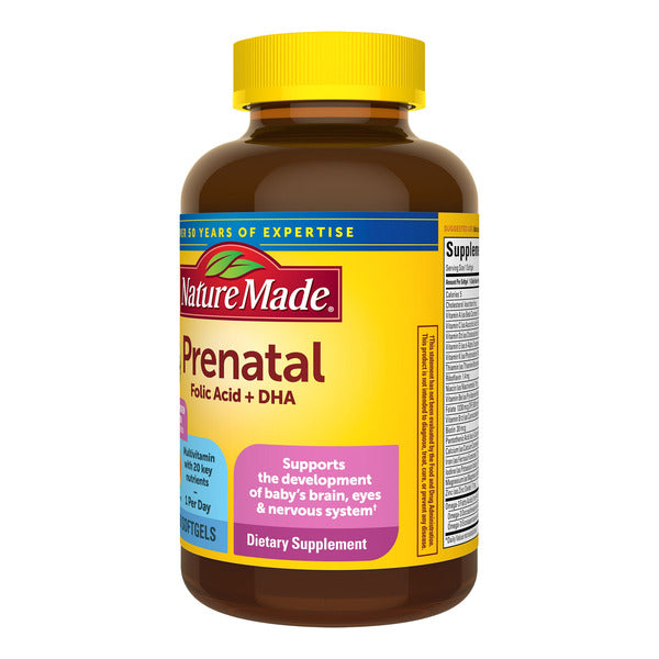 Nature Made Ácido fólico prenatal + DHA