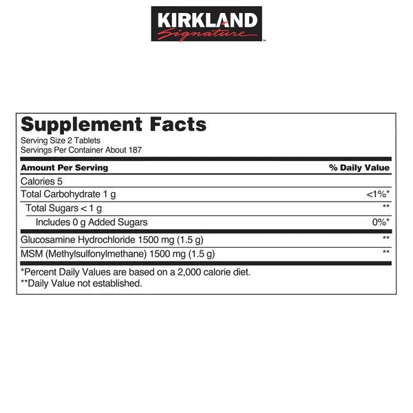 Glucosamina extrafuerte con MSM Kirkland