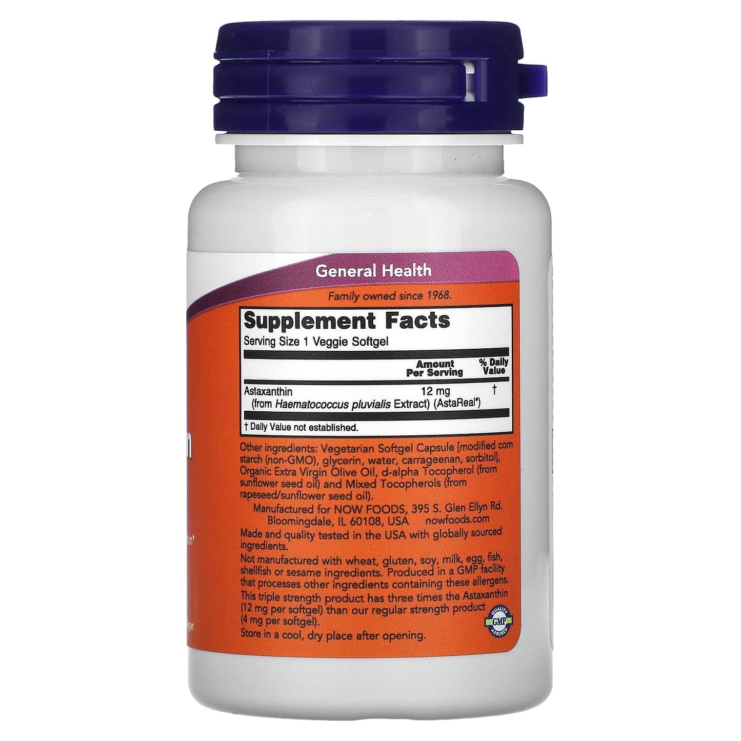 Astaxantina de Triple Fuerza, 12 mg