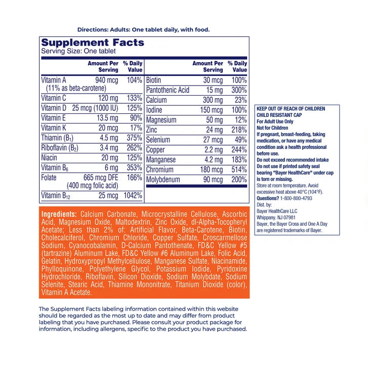 Multivitamínico One A Day Women's 50+ , 300 tabletas